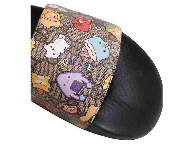 Sandali Gucci in gomma neri Nero - vista 4