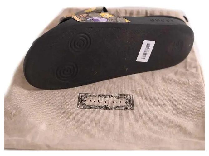 Sandali Gucci in gomma neri Nero - vista 6