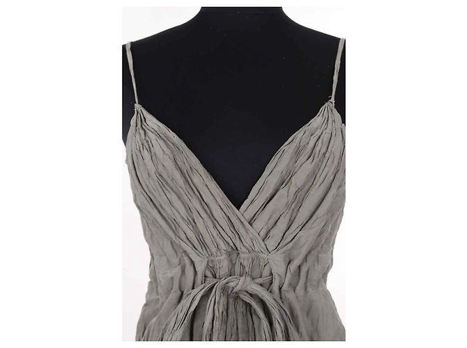 Vestido Jil Sander de algodón caqui - vista 2