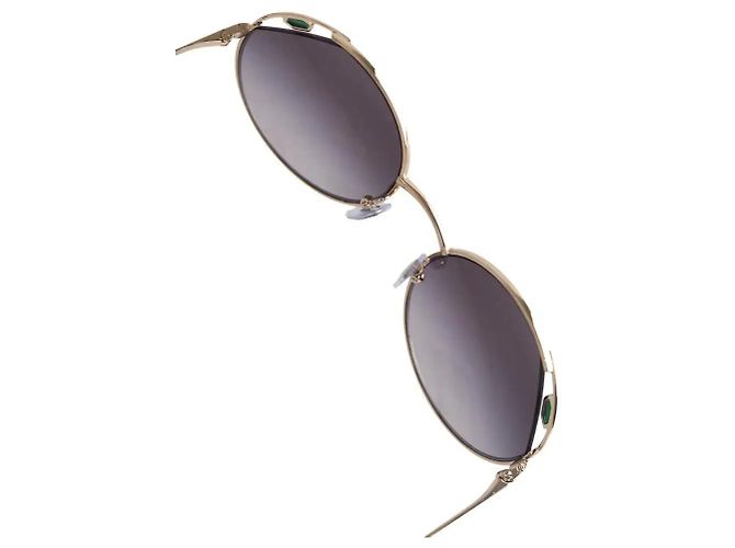 Bulgari Sonnenbrille aus Metall Grau - Ansicht 4