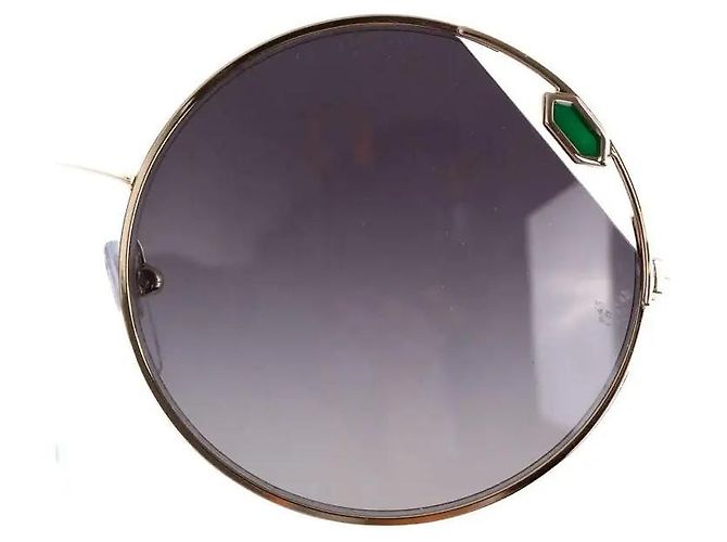 Bulgari Sonnenbrille aus Metall Grau - Ansicht 5
