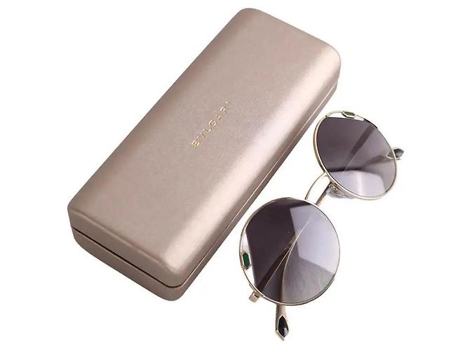 Bulgari Sonnenbrille aus Metall Grau - Ansicht 6