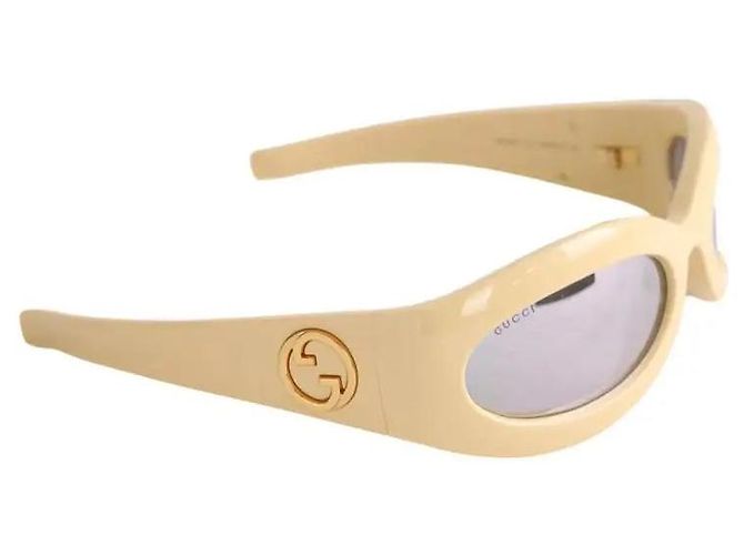 Gucci Sonnenbrille gelb aus Kunststoff - Ansicht 2