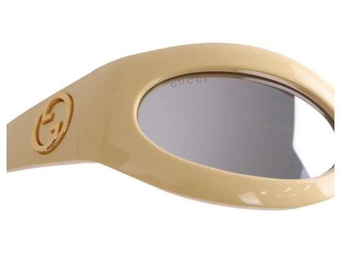 Gucci Sonnenbrille gelb aus Kunststoff - Ansicht 4