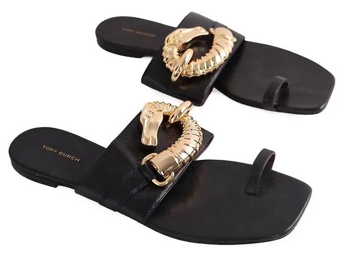 Sandali Tory Burch in pelle nera Nero - vista 3