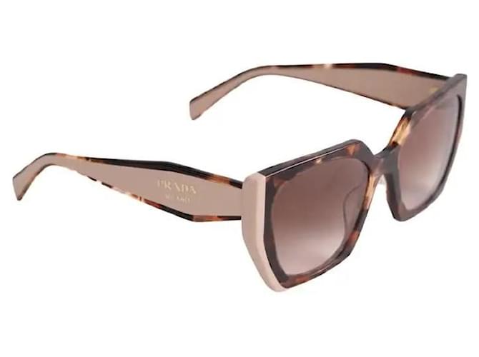 Prada Sonnenbrille braun aus Kunststoff - Ansicht 2