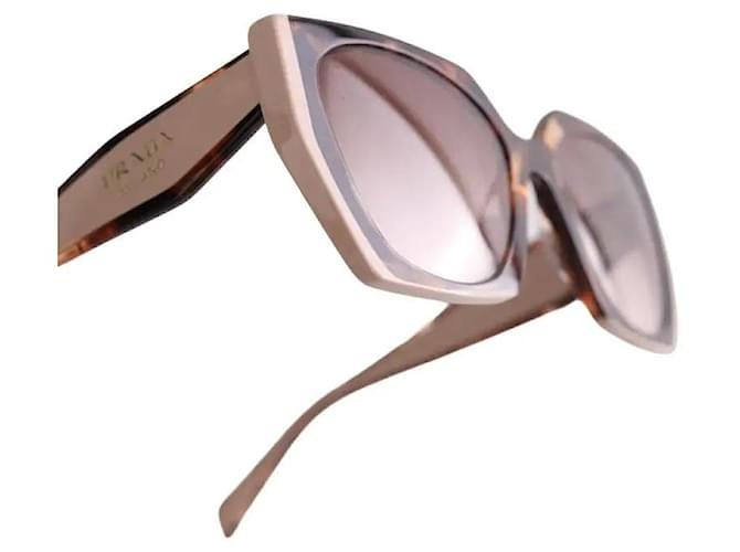 Prada Sonnenbrille braun aus Kunststoff - Ansicht 4