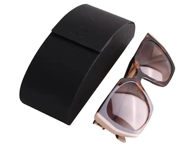 Prada Sonnenbrille braun aus Kunststoff - Ansicht 5