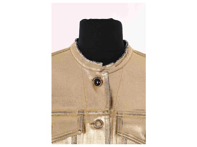 Giacca Louis Vuitton dorata in cotone D'oro - vista 2