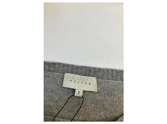 Autre Marque Pull Kujten en cachemire gris - vue 5