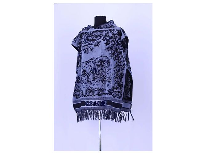 Dior Poncho de algodón rizo azul - vista 2