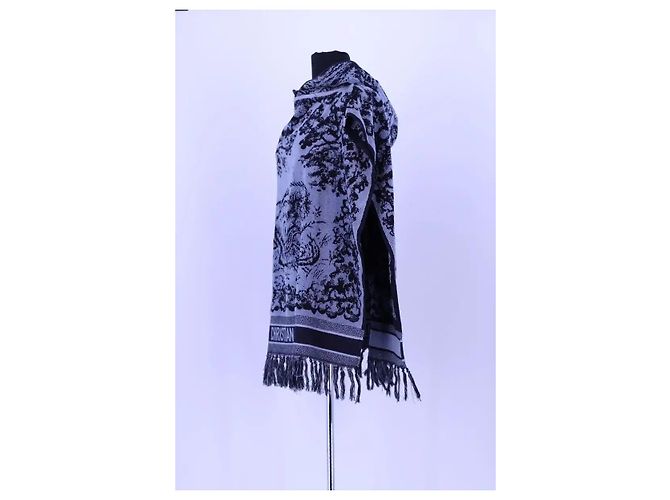 Dior Poncho de algodón rizo azul - vista 3