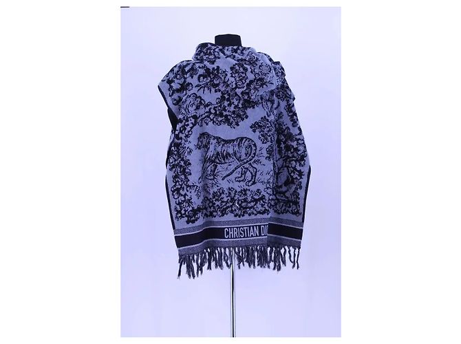 Dior Poncho de algodón rizo azul - vista 4