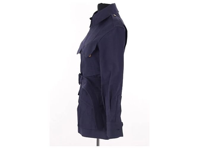 Gabardina azul de algodón Louis Vuitton - vista 3