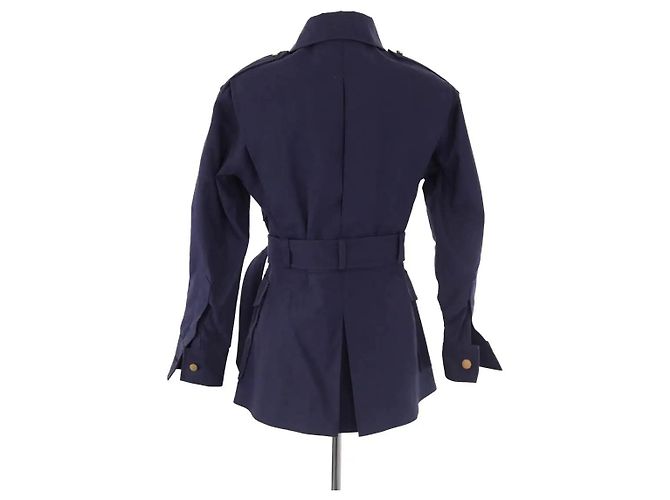 Gabardina azul de algodón Louis Vuitton - vista 4