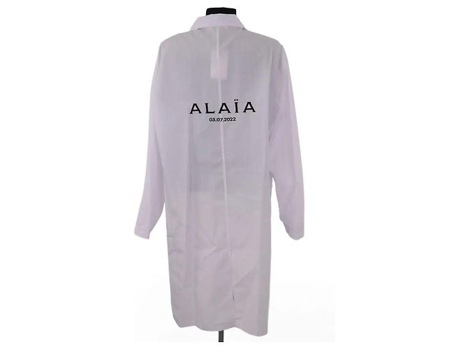 Chaqueta Alaïa de algodón blanca Blanco - vista 4