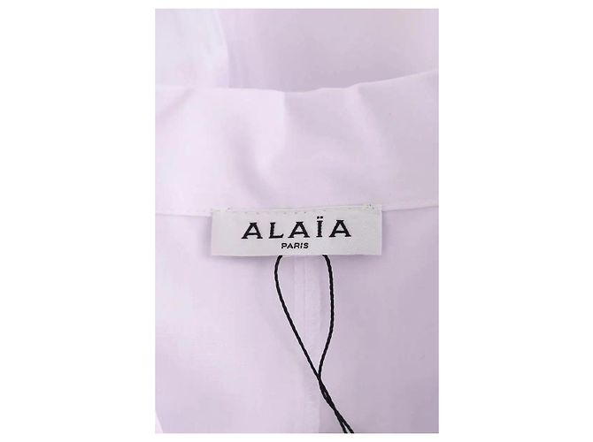 Chaqueta Alaïa de algodón blanca Blanco - vista 5