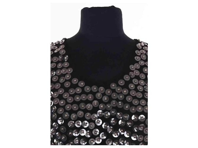 Louis Vuitton Paillettenkleid Schwarz - Ansicht 2