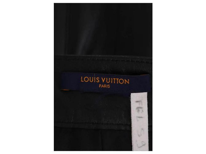 Minifalda de cuero negra Louis Vuitton Negro - vista 5