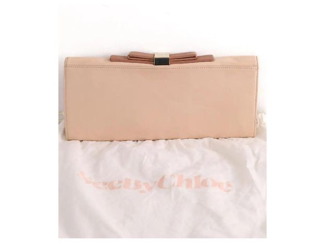 Pochette See by Chloé in pelle rosa - vista 6