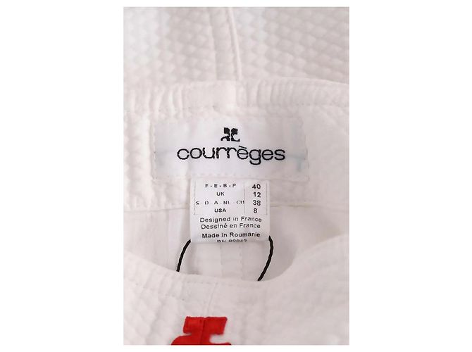 Falda Courreges de algodón blanca Blanco - vista 5