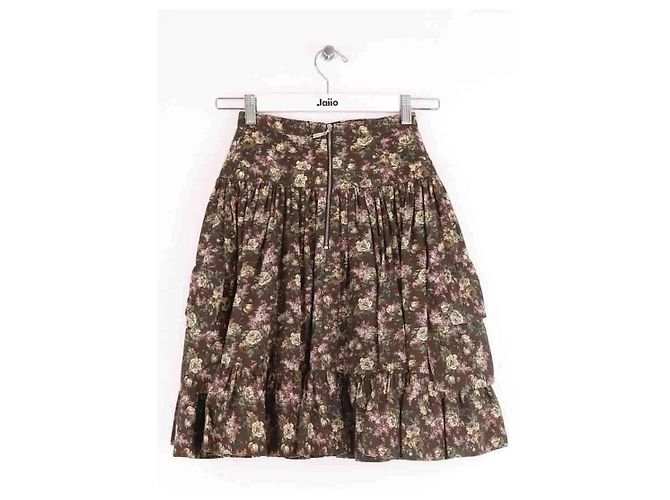 Falda Louis Vuitton marrón sintética S Castaño - vista 3