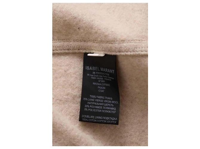 Isabel Marant Etoile Ecru Jacke Roh - Ansicht 7
