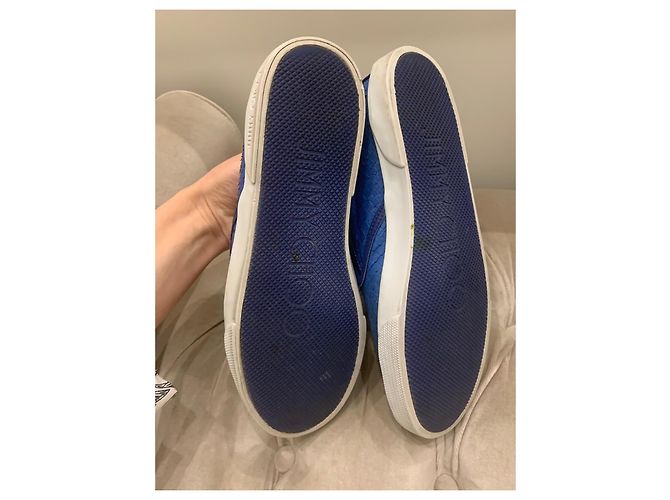 Jimmy Choo Blue Python Slip-On Sneaker Blau - Ansicht 5