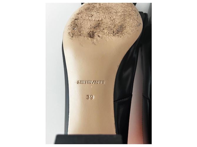 Autre Marque Shushu/Tong SS23 Décolleté Mary Jane in pelle nera - vista 8