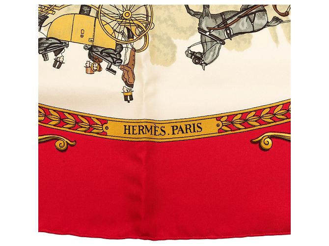 Multi Hermès La Promenade De Longchamps Seidentuch 90 Mehrfarben - Ansicht 3