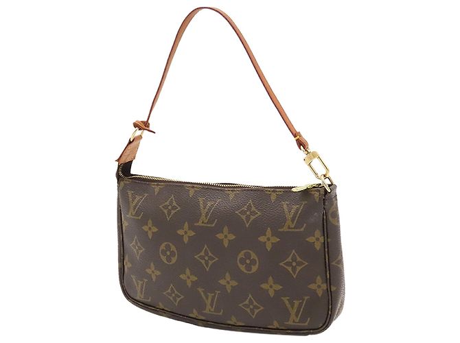 Borsa a tracolla Louis Vuitton Monogram Pochette Accessoires Marrone - vista 2