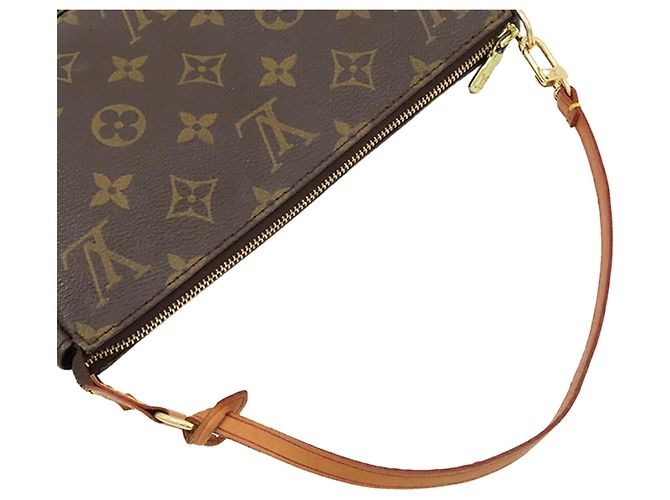 Borsa a tracolla Louis Vuitton Monogram Pochette Accessoires Marrone - vista 4