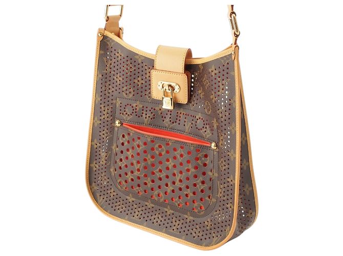 Borsa a tracolla Louis Vuitton Monogram Musette traforata marrone - vista 3