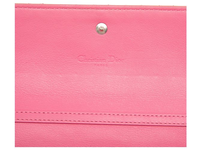 Borsa a tracolla Lady Dior Wallet On Chain in vernice Cannage rosa Dior - vista 5