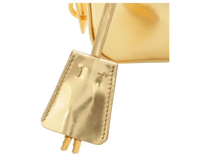 Borsa Prada Mini Metallic Vitello Gold con manico superiore D'oro - vista 12