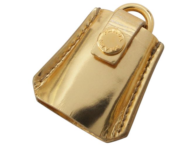 Borsa Prada Mini Metallic Vitello Gold con manico superiore D'oro - vista 13