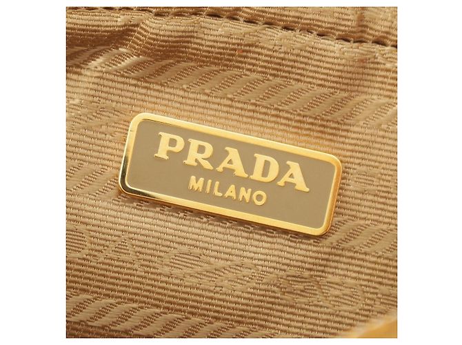 Borsa Prada Mini Metallic Vitello Gold con manico superiore D'oro - vista 7
