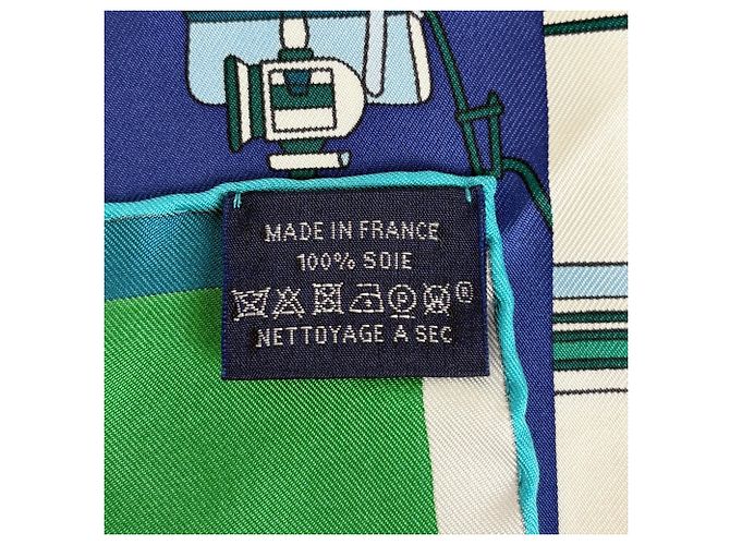 Hermès Hermes Carre 90 Voitures Exquises Seidentuch Mehrfarben Grün - Ansicht 2