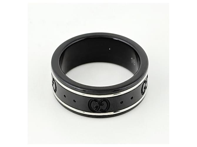 Gucci schmaler schwarzer Ring - Ansicht 2
