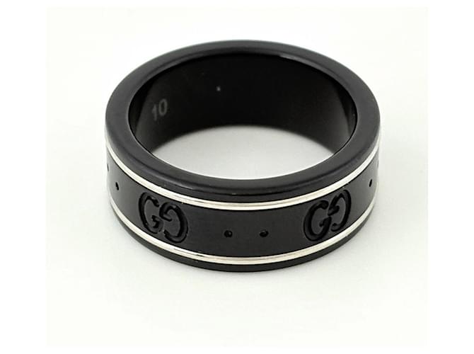 Gucci schmaler schwarzer Ring - Ansicht 3