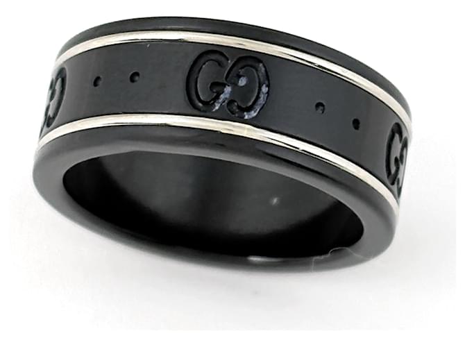 Gucci schmaler schwarzer Ring - Ansicht 4