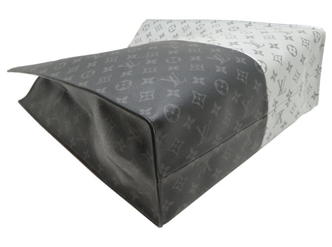 Louis Vuitton Monogram Eclipse Split Tote Noir Argenté - vue 3