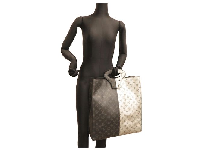 Louis Vuitton Monogram Eclipse Split Tote Noir Argenté - vue 9