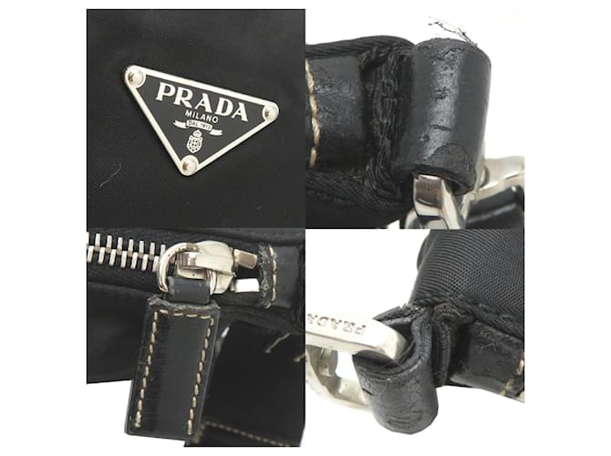 Borsa a tracolla Prada in nylon nero da donna - vista 9