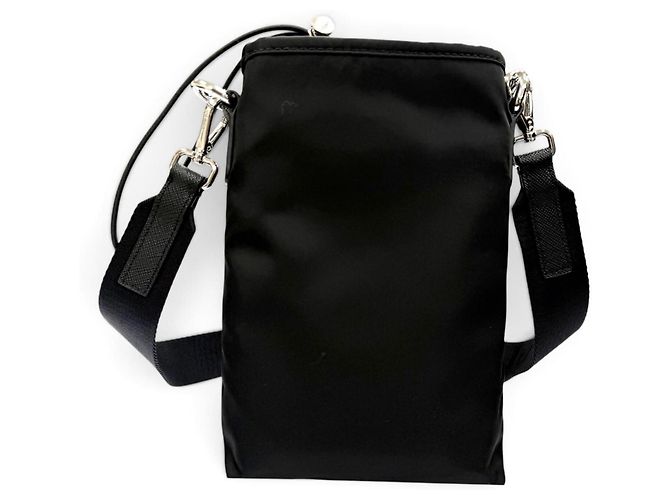 Borsa a tracolla Prada in nylon e pelle Nero - vista 4
