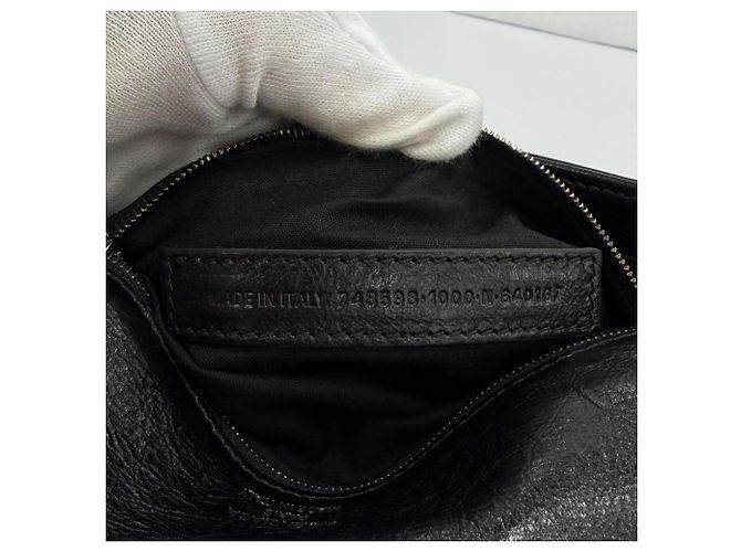 Borsa a tracolla Balenciaga BB in pelle morbida Nero - vista 12