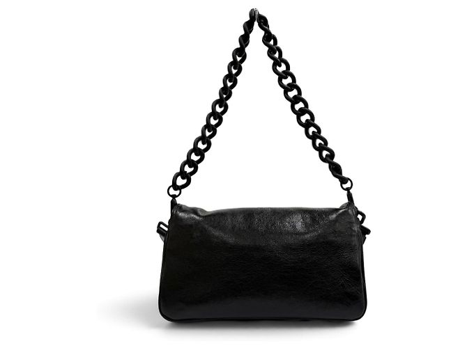 Borsa a tracolla Balenciaga BB in pelle morbida Nero - vista 4
