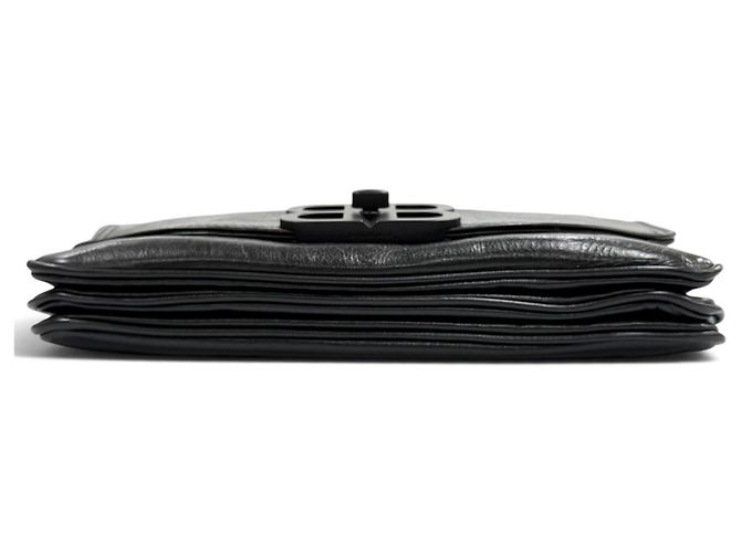 Borsa a tracolla Balenciaga BB in pelle morbida Nero - vista 6