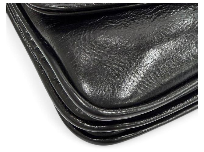 Borsa a tracolla Balenciaga BB in pelle morbida Nero - vista 8