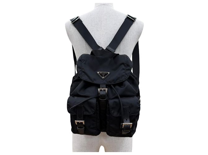 Prada Kleiner Re-Nylon Rucksack Schwarz - Ansicht 3